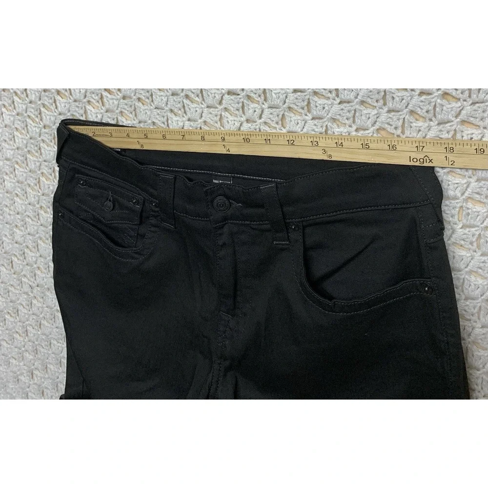 True Religion Geno Jeans Mens Tag 33 Fits 34x33 Black Relaxed Slim Straight‎